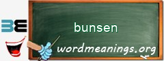 WordMeaning blackboard for bunsen